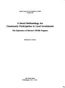 A Social Methodology for Community Participation in Local Investments