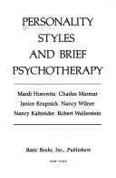 Personality, styles and brief psychotherapy