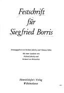 Festschrift für Siegfried Borris