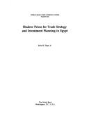 Shadow Prices for Trade Strategy and Investment Planning in Egypt