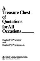 A Treasure Chest of Quotations for All Occasions