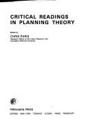 Critical readings in planning theory