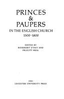 Princes & paupers in the English Church, 1500-1800