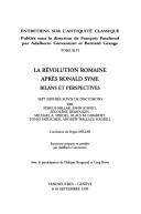La révolution romaine après Ronald Syme