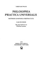 Philosophia practica universalis methodo scientifica pertracta