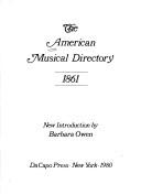 The American musical directory, 1861