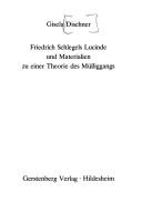 Friedrich Schlegels Lucinde und Materialien zu einer Theorie des Müssiggangs