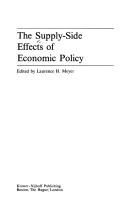 The Supply-side Effects of Economic Policy