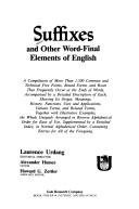 Suffixes and other word-final elements of English