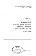 Revision of the Protection Against Accidents (Dockers) Convention (Revised), 1932 (No. 32)