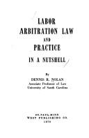 Labor Arbitration Law and Practice in a Nutshell