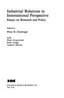 Industrial Relations in International Perspective