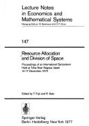 Resource allocation and division of space