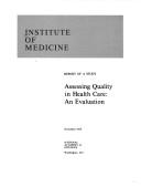 Assessing quality in health care