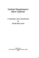 Gerhart Hauptmann's Before daybreak