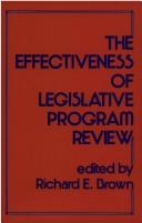 The Effectiveness of legislative program review