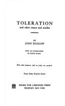 Toleration and Other Essays and Studies