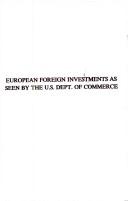 European foreign investments as seen by the U.S. Department of Commerce
