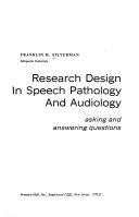 Research design in speech pathology and audiology