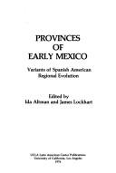 Provinces of Early Mexico