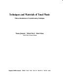 Techniques and Materials of Tonal Music