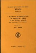 A Mystical Interpretation of Prophetic Tales by an Indian Muslim, Shaw Wali Allah's Ta'wil al-ahadith
