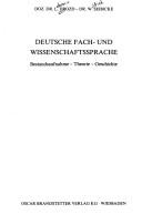 Deutsche Fach-und Wissenschaftssprache