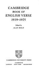 Cambridge Book of English Verse, 1939-1975