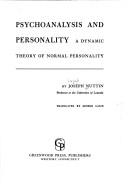 Psychoanalysis and Personality