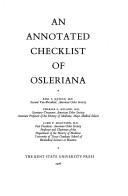 An annotated checklist of Osleriana