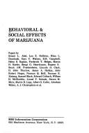 Behavioral & social effects of marijuana