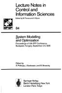 System Modelling and Optimization