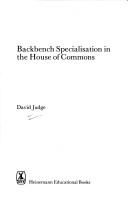 Backbench specialisation in the House of Commons