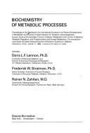 Biochemistry of Metabolic Processes