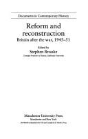 Reform and reconstruction