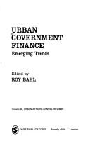 Urban Government Finance