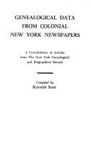 Genealogical Data from Colonial New York Newspapers