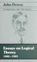 The Middle Works of John Dewey, Volume 2, 1899 - 1924