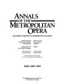 Annals of the Metropolitan Opera