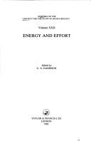 Energy and Effort