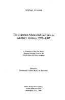 The Harmon memorial lectures in military history, 1959-1987