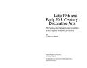 Late 19th and Early 20th Century Decorative Arts