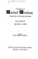 Poetry of Vachel Lindsay : Complete and With Lindsay's Drawings (v. 3: Bibliography)