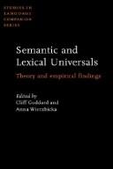 Semantic and Lexical Universals