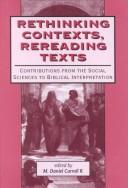 Rethinking Contexts, Rereading Texts
