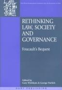 Rethinking Law, Society and Governance