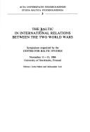 The Baltic in international relations between the two world wars