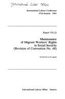 Maintenance of Migrant Workers' Rights in Social Security (Revision of Convention No. 48)