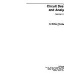 Circuit Design and Analysis