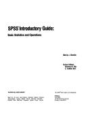 SPSS introductory guide
